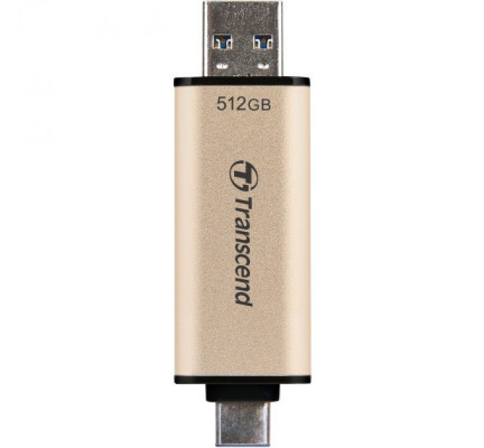 Transcend USB флеш накопичувач Transcend 512GB JetFlash 930C Gold-Black USB 3.2/Type-C (TS512GJF930C)