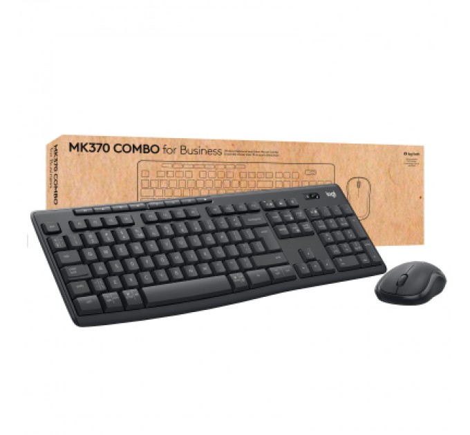 Logitech Комплект Logitech MK370 for Business Wireless UA Black (920-012077)