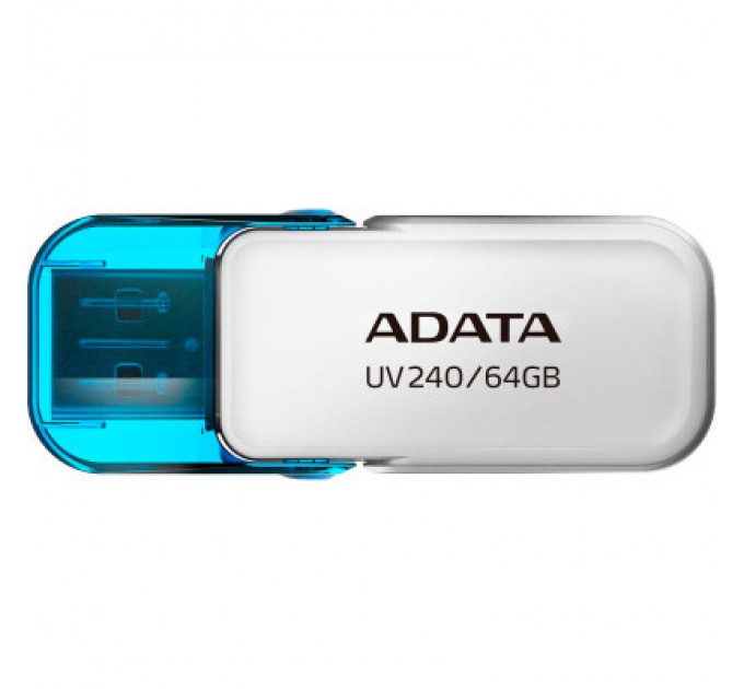 ADATA USB флеш накопичувач ADATA 64GB AUV 240 White USB 2.0 (AUV240-64G-RWH)