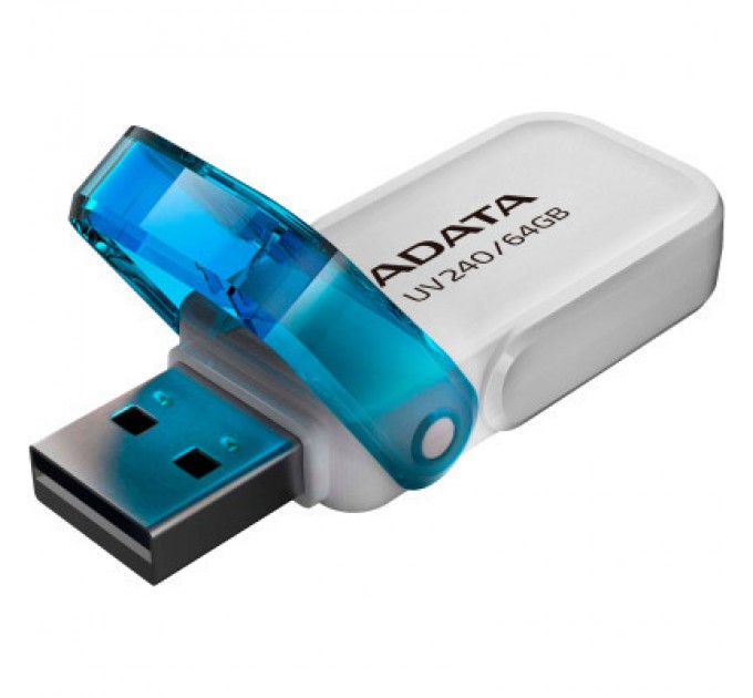 ADATA USB флеш накопичувач ADATA 64GB AUV 240 White USB 2.0 (AUV240-64G-RWH)