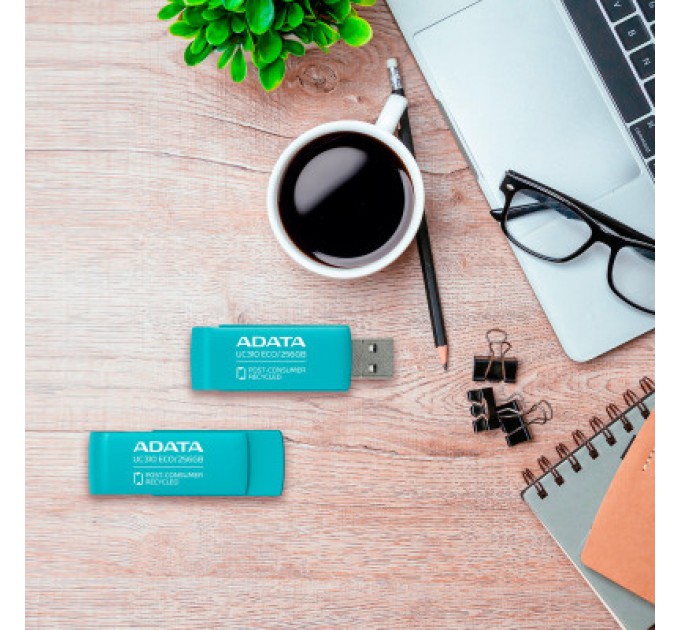 ADATA USB флеш накопичувач ADATA 256GB UC310 Eco Green USB 3.2 (UC310E-256G-RGN)