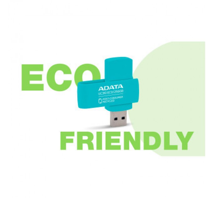 ADATA USB флеш накопичувач ADATA 256GB UC310 Eco Green USB 3.2 (UC310E-256G-RGN)