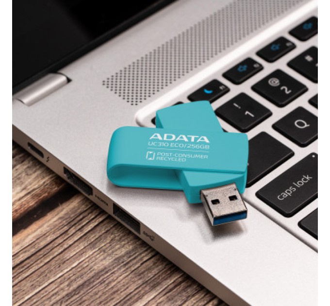 ADATA USB флеш накопичувач ADATA 256GB UC310 Eco Green USB 3.2 (UC310E-256G-RGN)