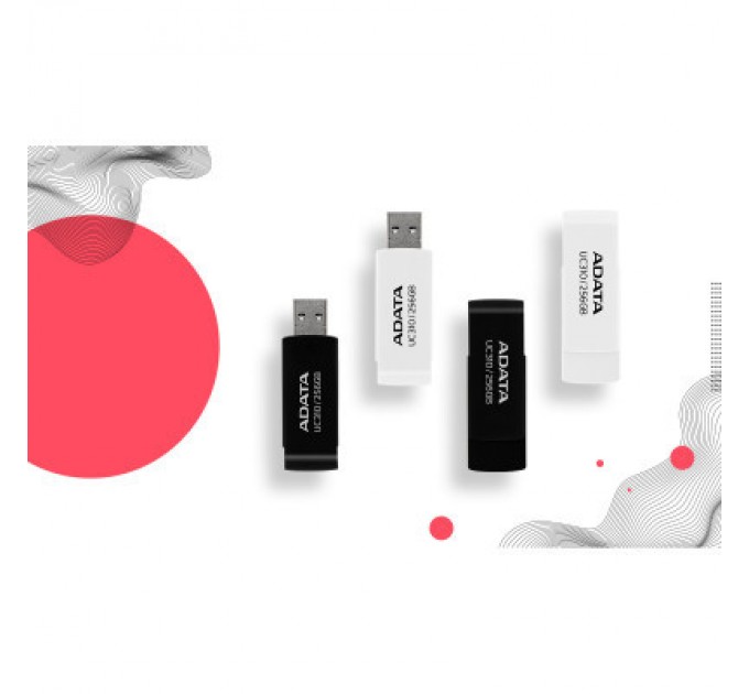 ADATA USB флеш накопичувач ADATA 64GB UC310 Black USB 3.0 (UC310-64G-RBK)