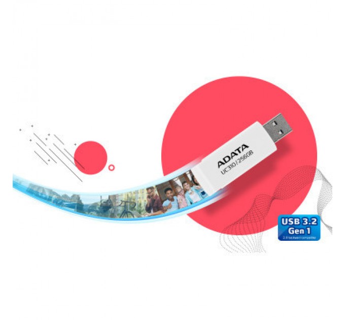 ADATA USB флеш накопичувач ADATA 64GB UC310 Black USB 3.0 (UC310-64G-RBK)