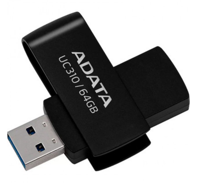 ADATA USB флеш накопичувач ADATA 64GB UC310 Black USB 3.0 (UC310-64G-RBK)