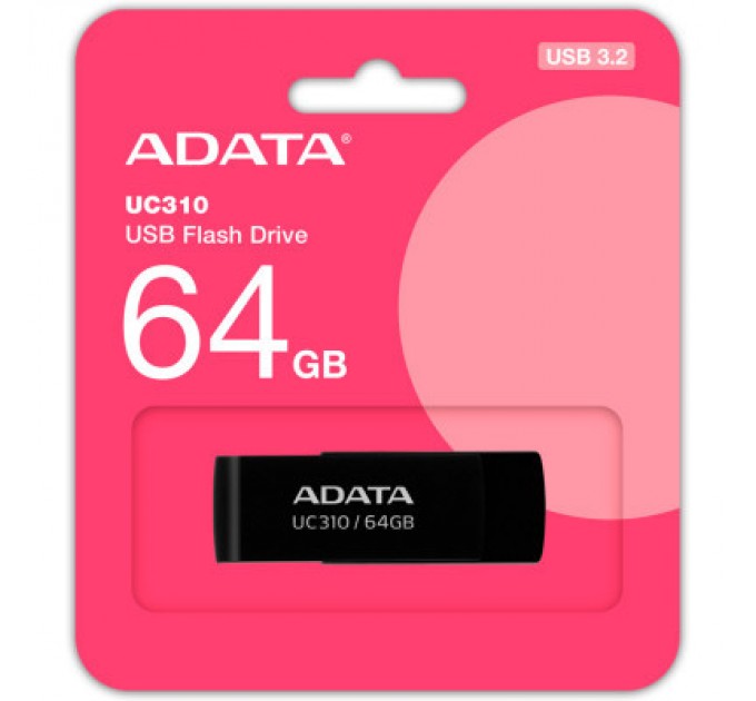 ADATA USB флеш накопичувач ADATA 64GB UC310 Black USB 3.0 (UC310-64G-RBK)