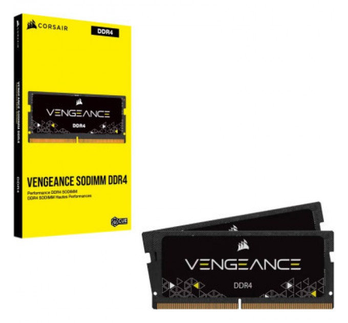 Corsair Модуль пам'яті для ноутбука SoDIMM DDR4 16GB (2x8GB) 3200 MHz Vengeance Corsair (CMSX16GX4M2A3200C22)