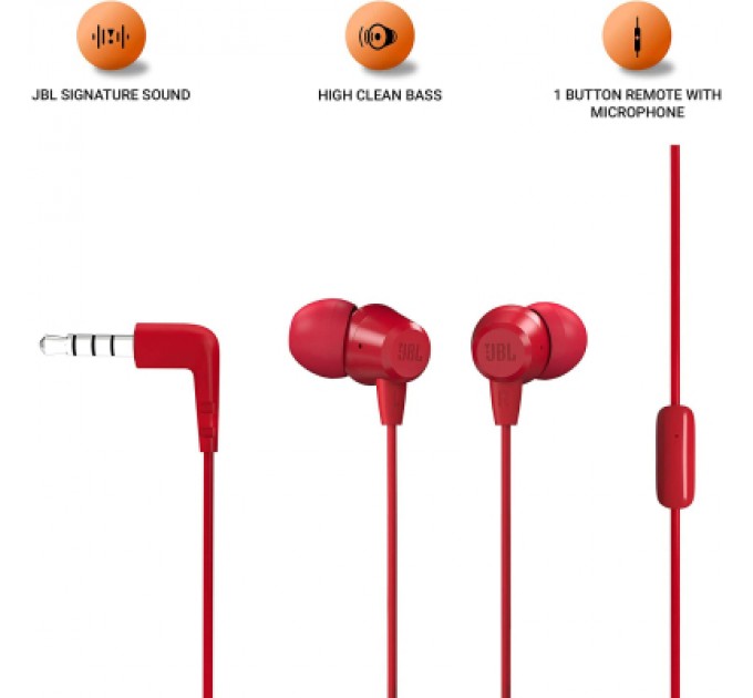 JBL Навушники JBL C50 HI Red (JBLC50HIRED)