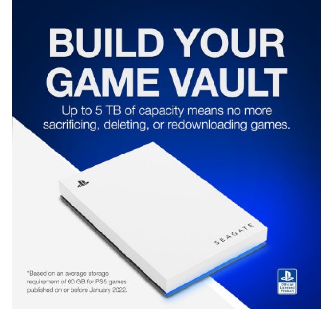 Seagate Зовнішній жорсткий диск 2.5" 5TB Game Drive for PlayStation 5 Seagate (STLV5000200)