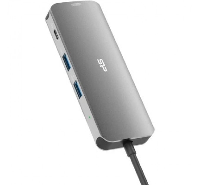 Silicon Power Концентратор Silicon Power USB-C 8-in-1 SR30 Silver Aluminum (SPU3C08DOCSR300G)
