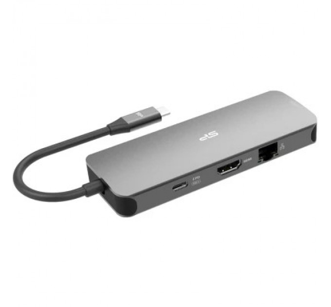 Silicon Power Концентратор Silicon Power USB-C 8-in-1 SR30 Silver Aluminum (SPU3C08DOCSR300G)