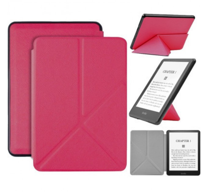 BeCover Чохол до електронної книги BeCover Ultra Slim Origami Amazon Kindle Paperwhite 11th Gen. 2021 Hot Pink (711057)