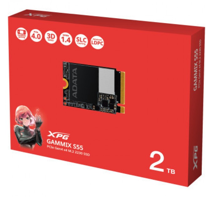 ADATA Накопичувач SSD M.2 2230 2TB GAMMIX S55 ADATA (SGAMMIXS55-2T-C)