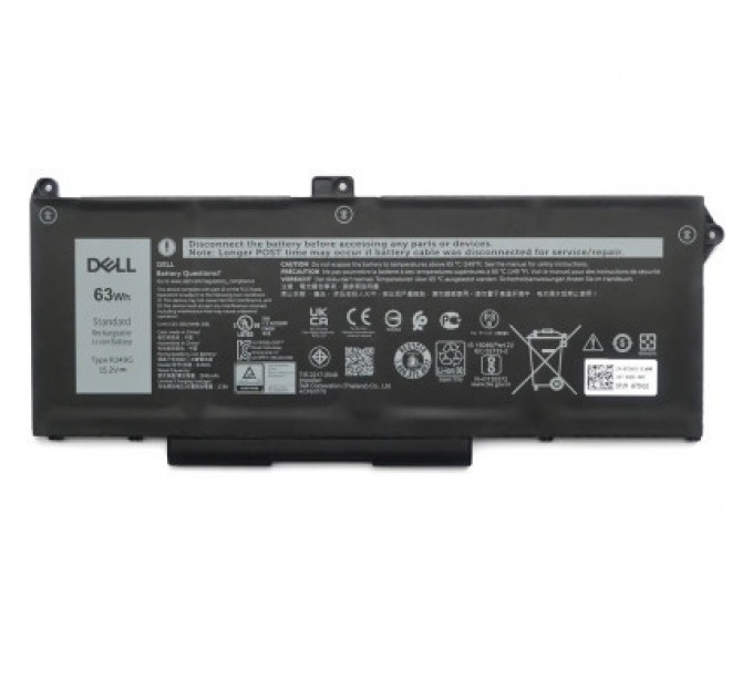 Dell Акумулятор до ноутбука Dell Latitude 5420 RJ40G, 3941mAh (63Wh), 4cell, 15.2V, Li-ion (A47897)