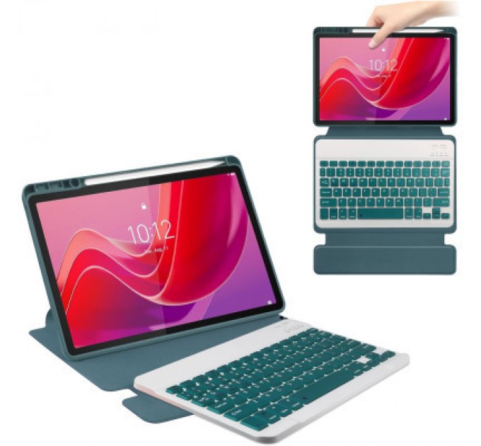 BeCover Чохол до планшета BeCover Keyboard 360° Rotatable Lenovo Tab M11 (2024) TB-TB330FU/Xiaoxin Pad 11 (2024) 11" Dark Green (711076)