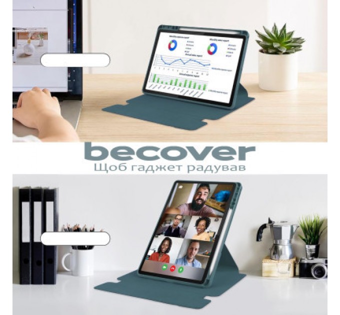 BeCover Чохол до планшета BeCover Keyboard 360° Rotatable Lenovo Tab M11 (2024) TB-TB330FU/Xiaoxin Pad 11 (2024) 11" Dark Green (711076)