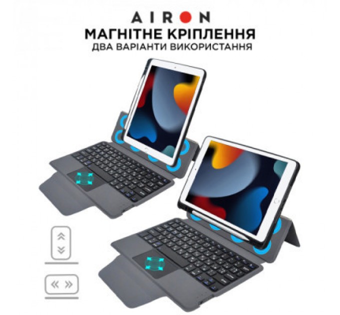 AirOn Чохол до планшета AirOn Premium iPad 10.2" 2019/2020/2021 7/8/9th Gen та Air 3 + Keyboard (4822352781112)