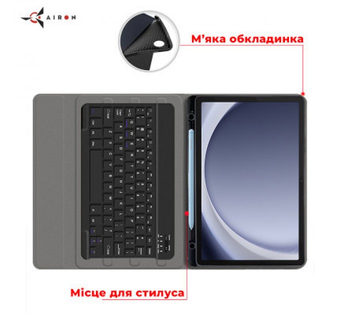 AirOn Чохол до планшета AirOn Premium Samsung Galaxy Tab A9 Plus 11'' 2023 + Bluetooth Keyboard (4822352781115)