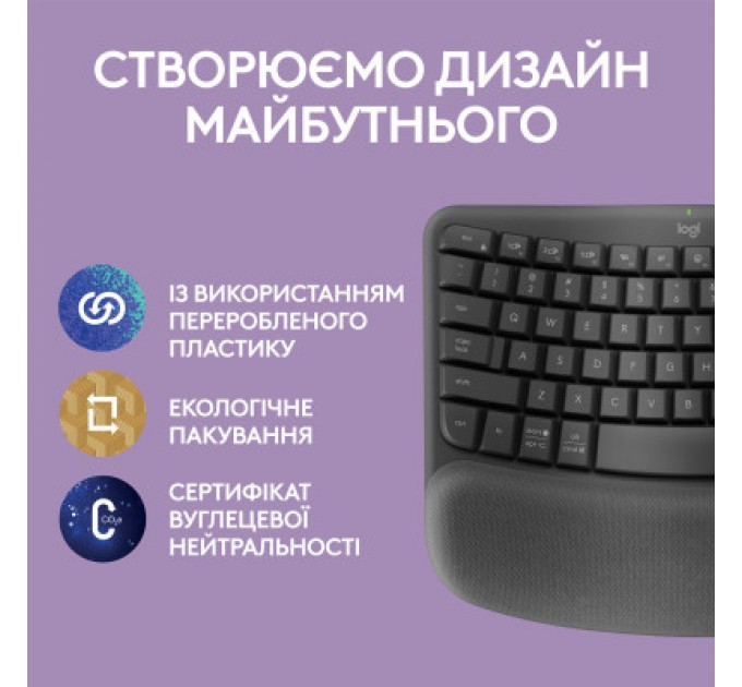 Logitech Клавіатура Logitech Wave Keys Bluetooth/Wireless Black (920-012304)