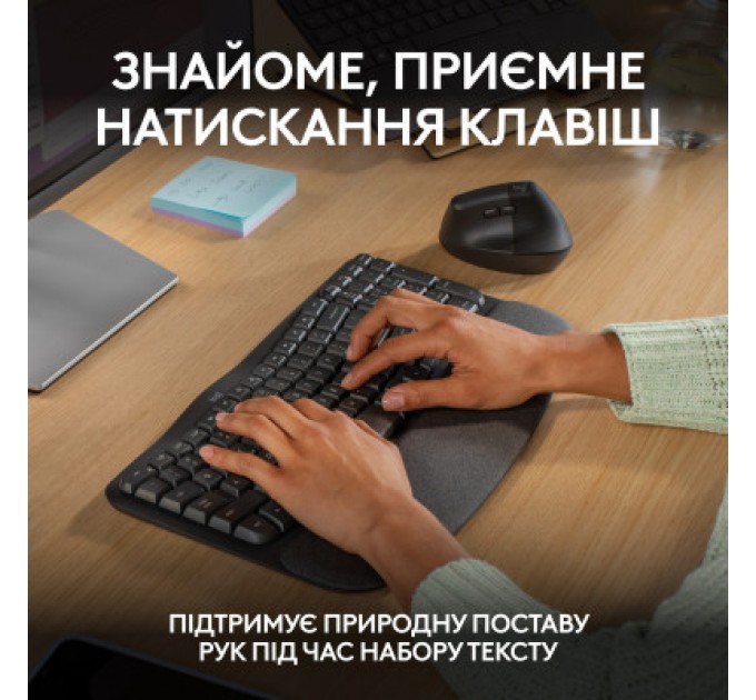 Logitech Клавіатура Logitech Wave Keys Bluetooth/Wireless Black (920-012304)