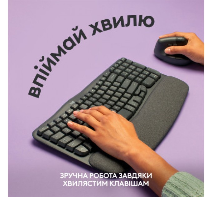 Logitech Клавіатура Logitech Wave Keys Bluetooth/Wireless Black (920-012304)