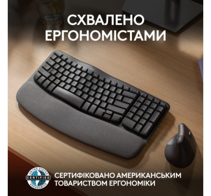 Logitech Клавіатура Logitech Wave Keys Bluetooth/Wireless Black (920-012304)