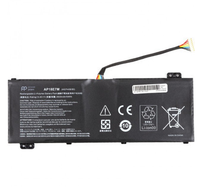 PowerPlant Акумулятор до ноутбука ACER Aspire 7 A715-74 (AP18E7M) 14.8V 3620mAh PowerPlant (NB410705)