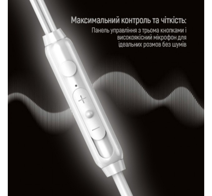 ColorWay Навушники ColorWay 3.5 mm Wired Earphone UrbanBeat White (CW-WD03WT)