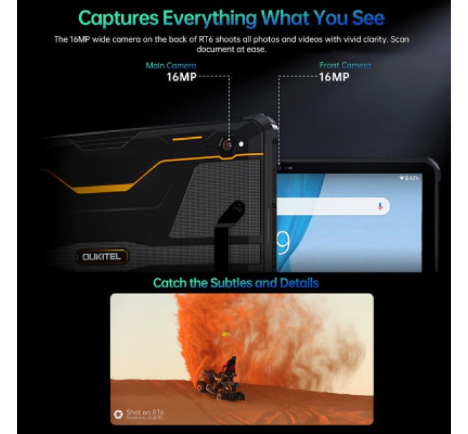 OUKITEL Планшет OUKITEL RT6 8/256GB /NFC/ LTE Black (6931940750233)