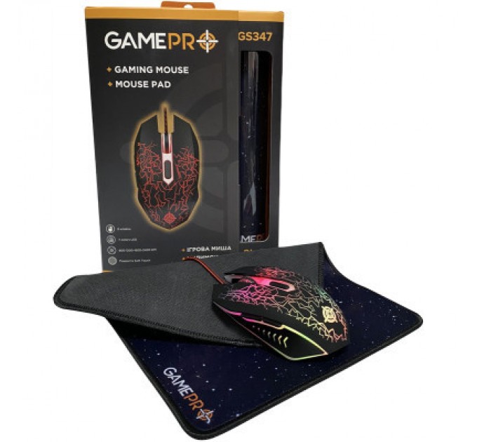 GamePro Мишка GamePro GS347 Combo 2 в 1 миша + ігрова поверхня (GS347)