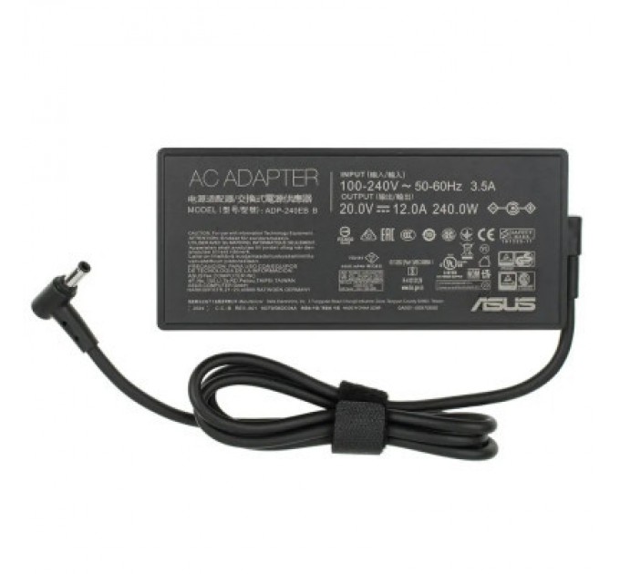 ASUS Блок живлення до ноутбуку ASUS 240W, 20V, 12A, роз'єм 6.0/3.7(pin inside), Slim-корпус (A40386)