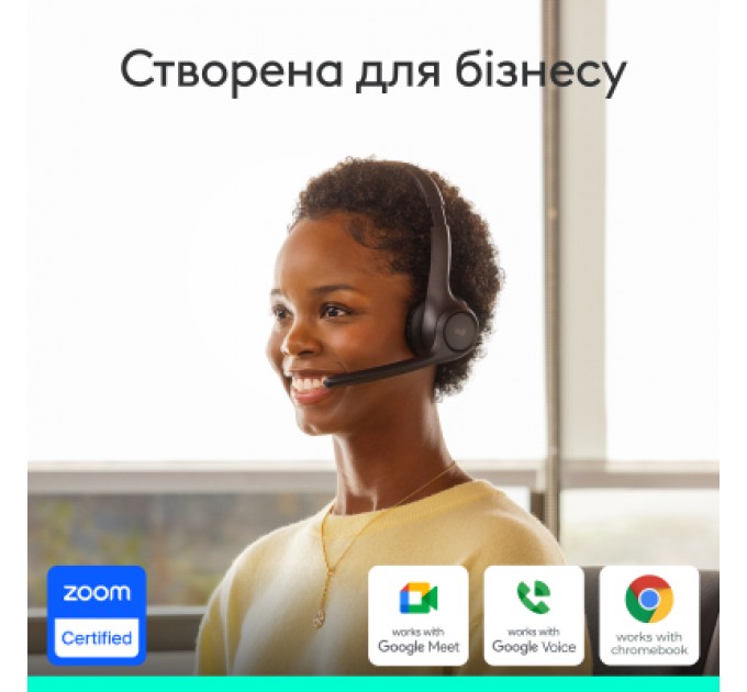 Logitech Навушники Logitech Zone 305 for Business Wireless/Bluetooth UC Black (981-001453)