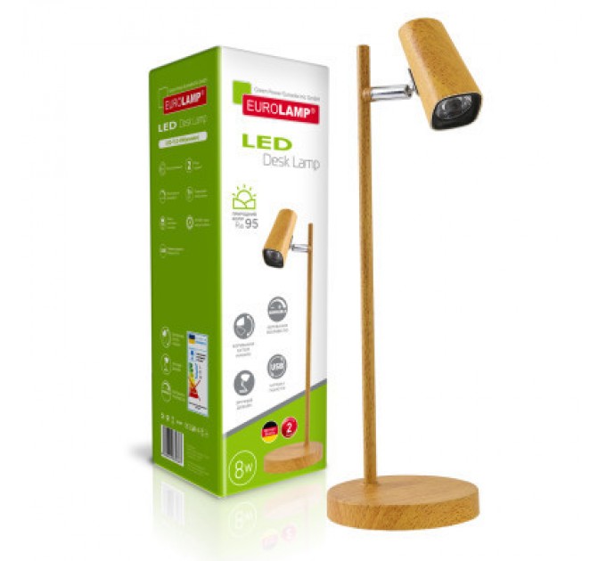 Eurolamp Настільна лампа Eurolamp LED-TLD-8W(wooden)