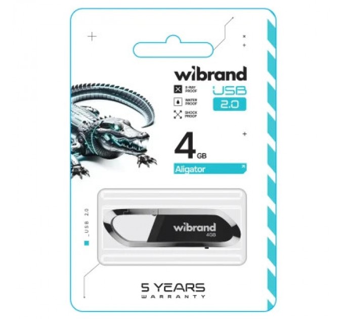 Wibrand USB флеш накопичувач Wibrand 4GB Aligator Black USB 2.0 (WI2.0/AL4U7B)