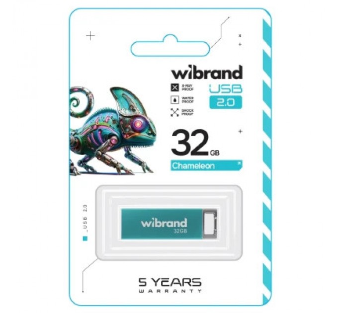 Wibrand USB флеш накопичувач Wibrand 32GB Chameleon Light Blue USB 2.0 (WI2.0/CH32U6LU)