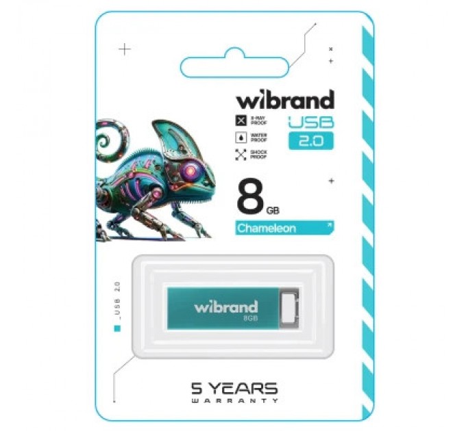 Wibrand USB флеш накопичувач Wibrand 8GB Chameleon Light Blue USB 2.0 (WI2.0/CH8U6LU)
