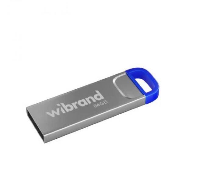 Wibrand USB флеш накопичувач Wibrand 64GB Falcon Silver-Blue USB 2.0 (WI2.0/FA64U7U)