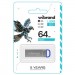 Wibrand USB флеш накопичувач Wibrand 64GB Falcon Silver-Blue USB 2.0 (WI2.0/FA64U7U)