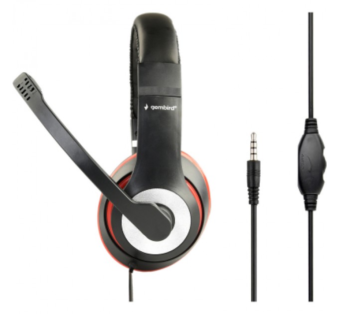 Gembird Навушники Gembird MHS-03-BKRD Black/Red (MHS-03-BKRD)