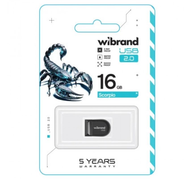 Wibrand USB флеш накопичувач Wibrand 16GB Scorpio Black USB 2.0 (WI2.0/SC16M3B)