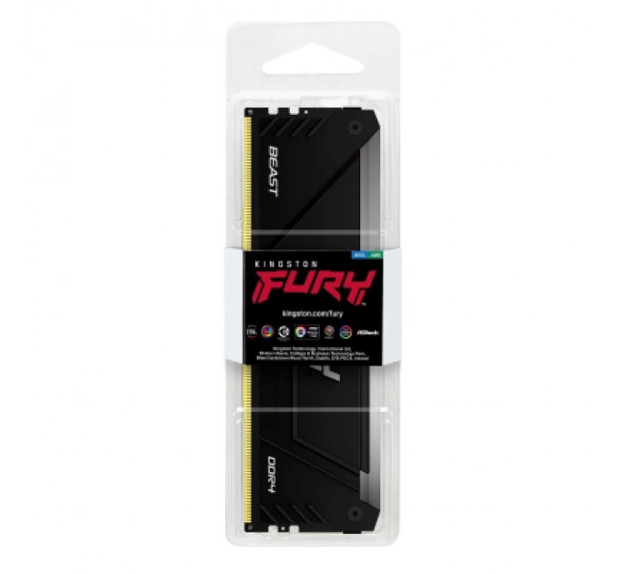 Kingston Fury (ex.HyperX) Модуль пам'яті для комп'ютера DDR4 8GB 3200 MHz Beast RGB Kingston Fury (ex.HyperX) (KF432C16BB12A/16)