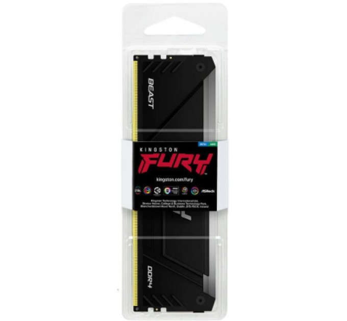 Kingston Fury (ex.HyperX) Модуль пам'яті для комп'ютера DDR4 32GB 3600 MHz Fury Beast RGB Kingston Fury (ex.HyperX) (KF436C18BB2A/32)