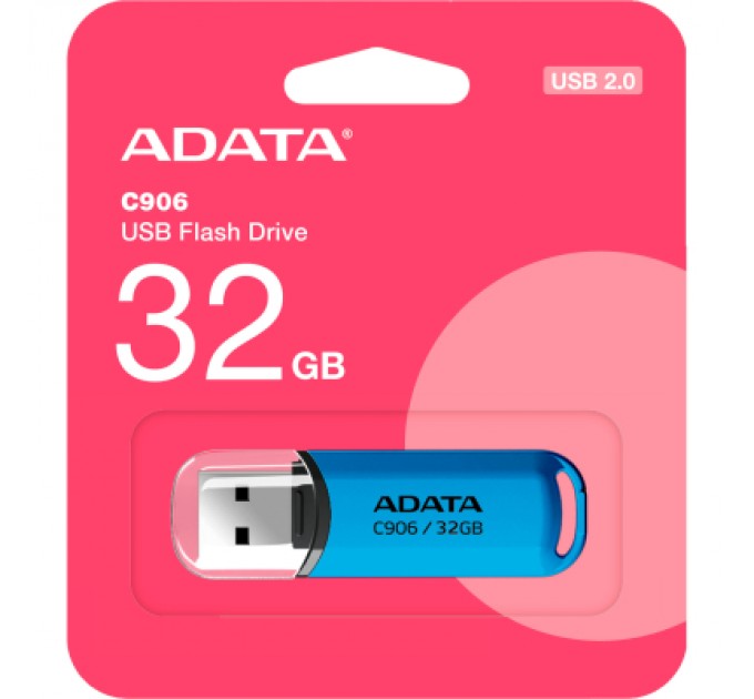 ADATA USB флеш накопичувач ADATA 32GB C906 Blue USB 2.0 (AC906-32G-RWB)
