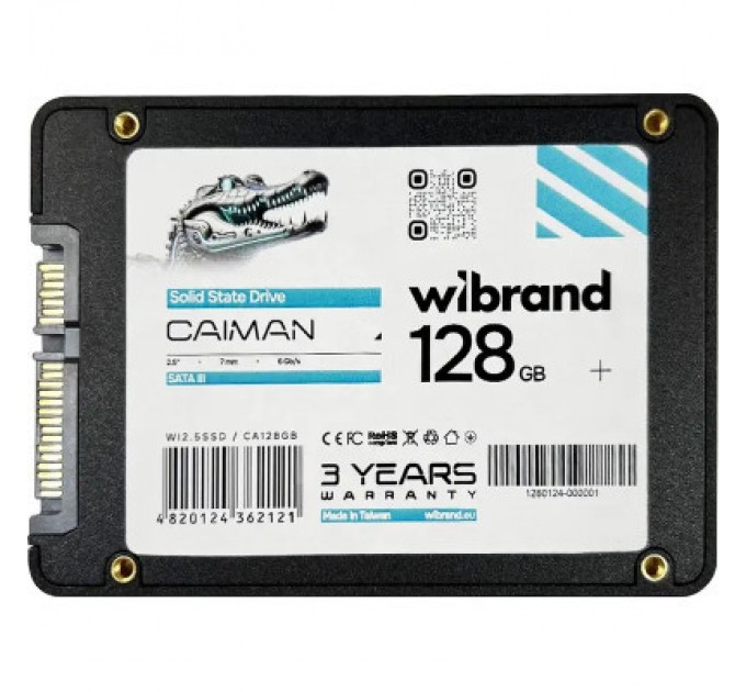 Wibrand Накопичувач SSD 2.5" 128GB Caiman Wibrand (WI2.5SSD/CA128GB)