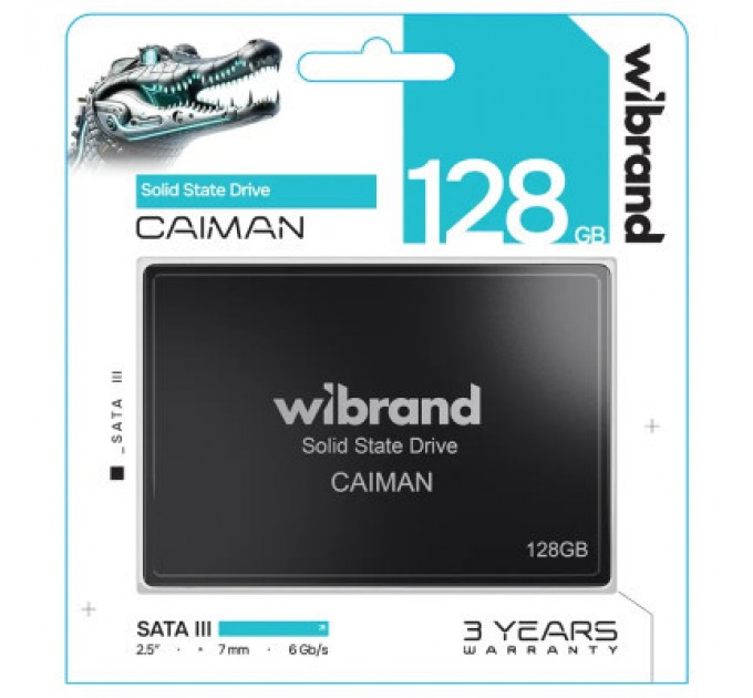 Wibrand Накопичувач SSD 2.5" 128GB Caiman Wibrand (WI2.5SSD/CA128GBST)
