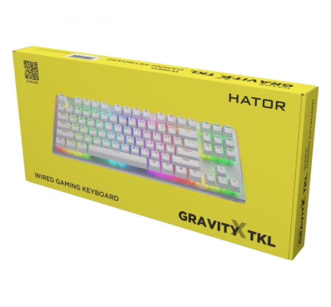 Hator Клавіатура Hator Gravity X TKL Orange USB White (HTK551UA)