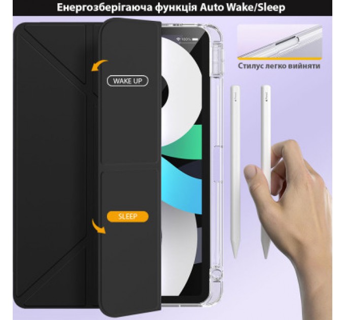 BeCover Чохол до планшета BeCover Ultra Slim Origami Transparent Apple iPad Air 11" M2 2024 Black (711389)
