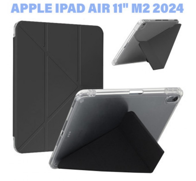 BeCover Чохол до планшета BeCover Ultra Slim Origami Transparent Apple iPad Air 11" M2 2024 Black (711389)