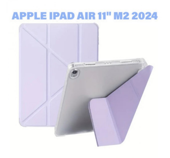 BeCover Чохол до планшета BeCover Ultra Slim Origami Transparent Apple iPad Air 11" M2 2024 Purple (711392)